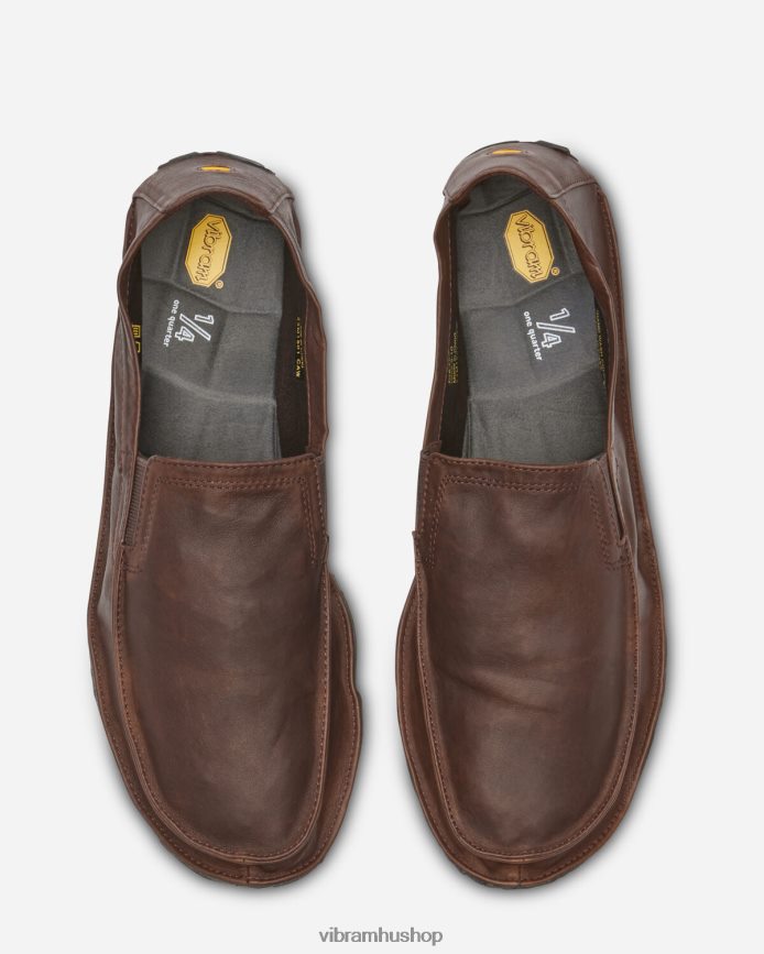 férfiak barna fekete egynegyede bőr T442ZL123 Vibram cipő