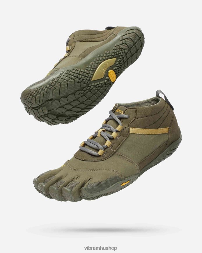 férfiak katonai/sötétszürke v-trek T442ZL38 Vibram cipő
