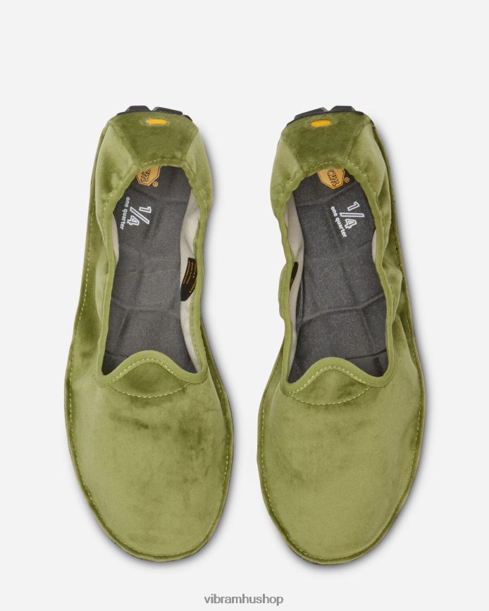 nők zöld/fekete egynegyed bársony T442ZL140 Vibram cipő