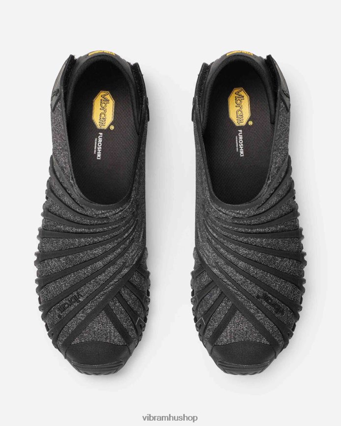 nők fekete furoshiki ökomentes T442ZL35 Vibram cipő