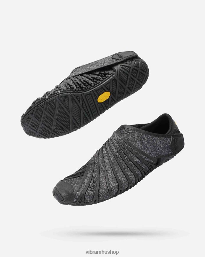 nők fekete furoshiki ökomentes T442ZL35 Vibram cipő