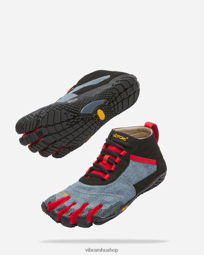 nők világos farmer/piros v-trek T442ZL1 Vibram cipő
